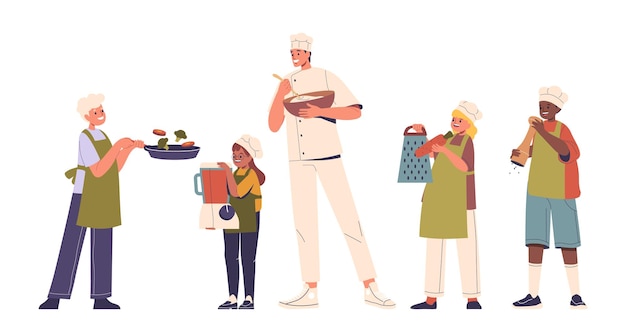 Группа людей на кулинарном классе